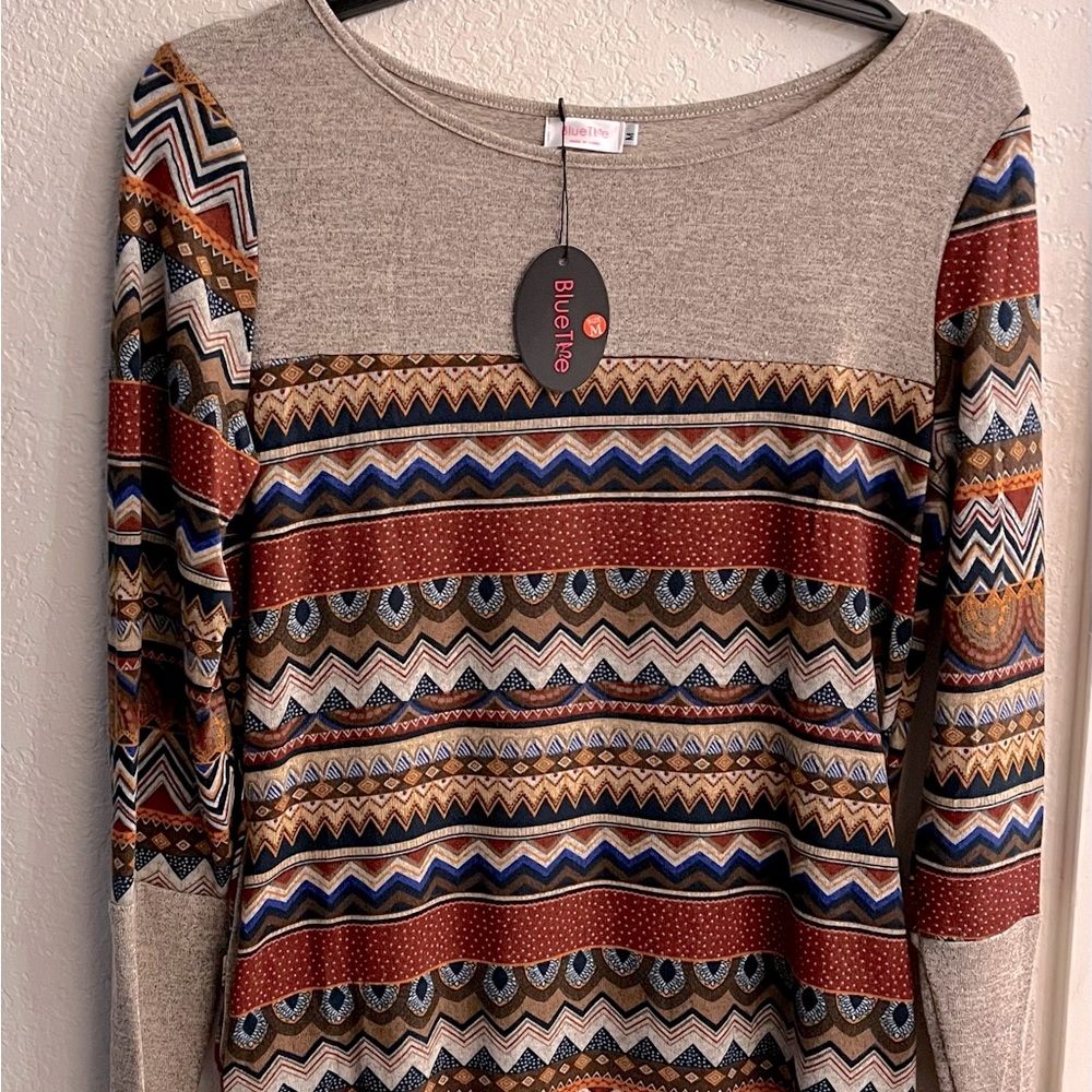 Blue Time size medium sweater dress. Brand new with tags